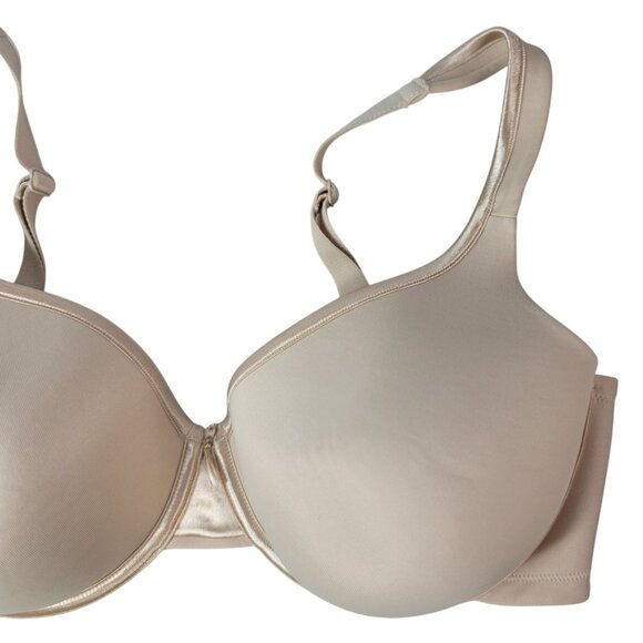 Vanity Fair Body Caress Bra Tan 38DD Full Coverage Lightly Lined Underwire 75335 - Picture 2 of 9